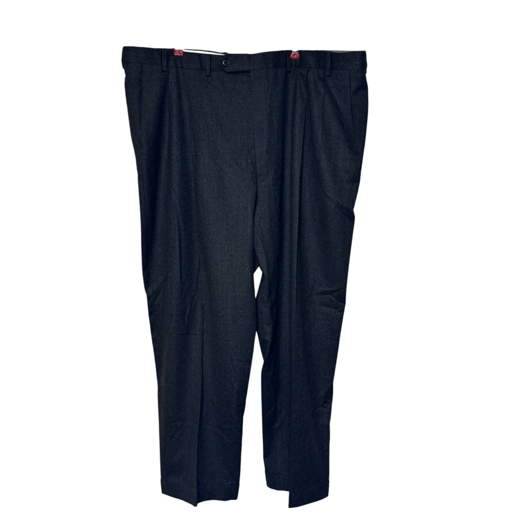 Samuelsohn Mens Dress Pants 100% Wool Super 120's Pleated Straight Leg Size 44R